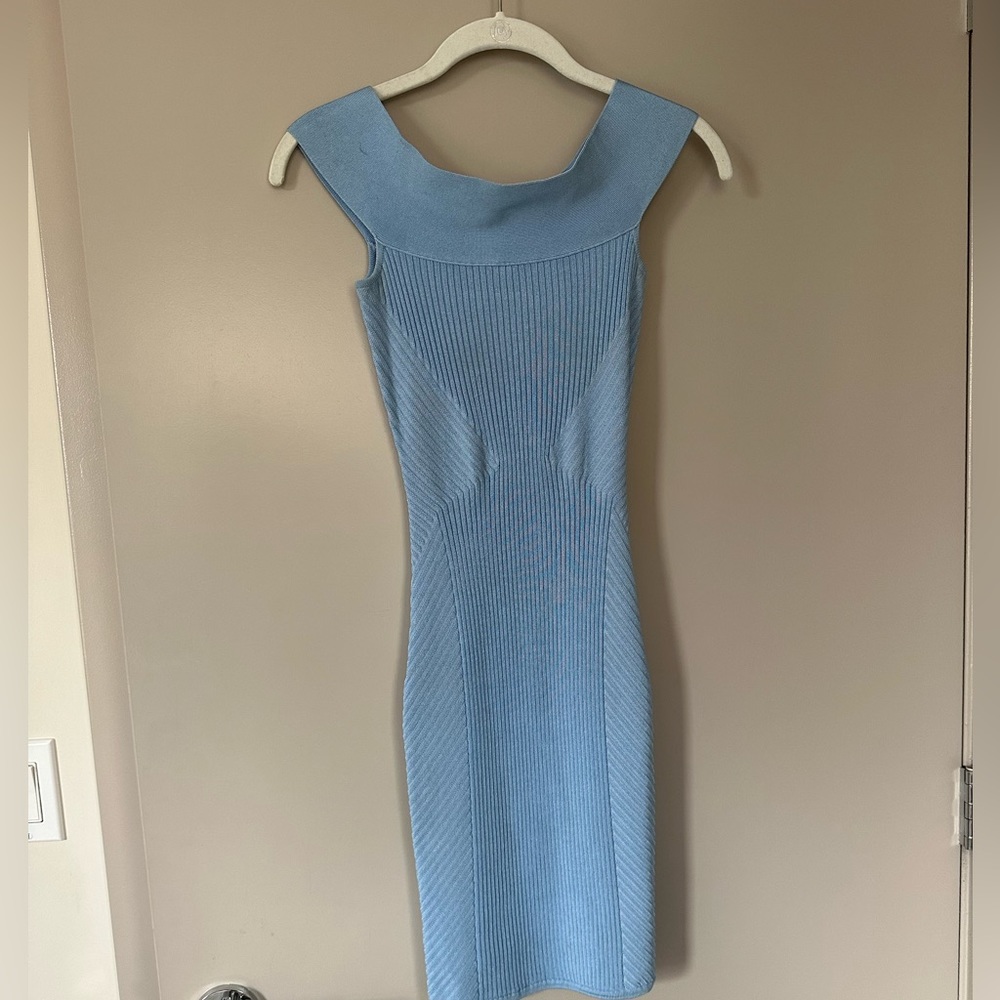 Guess dress. baby blue tight mini dress